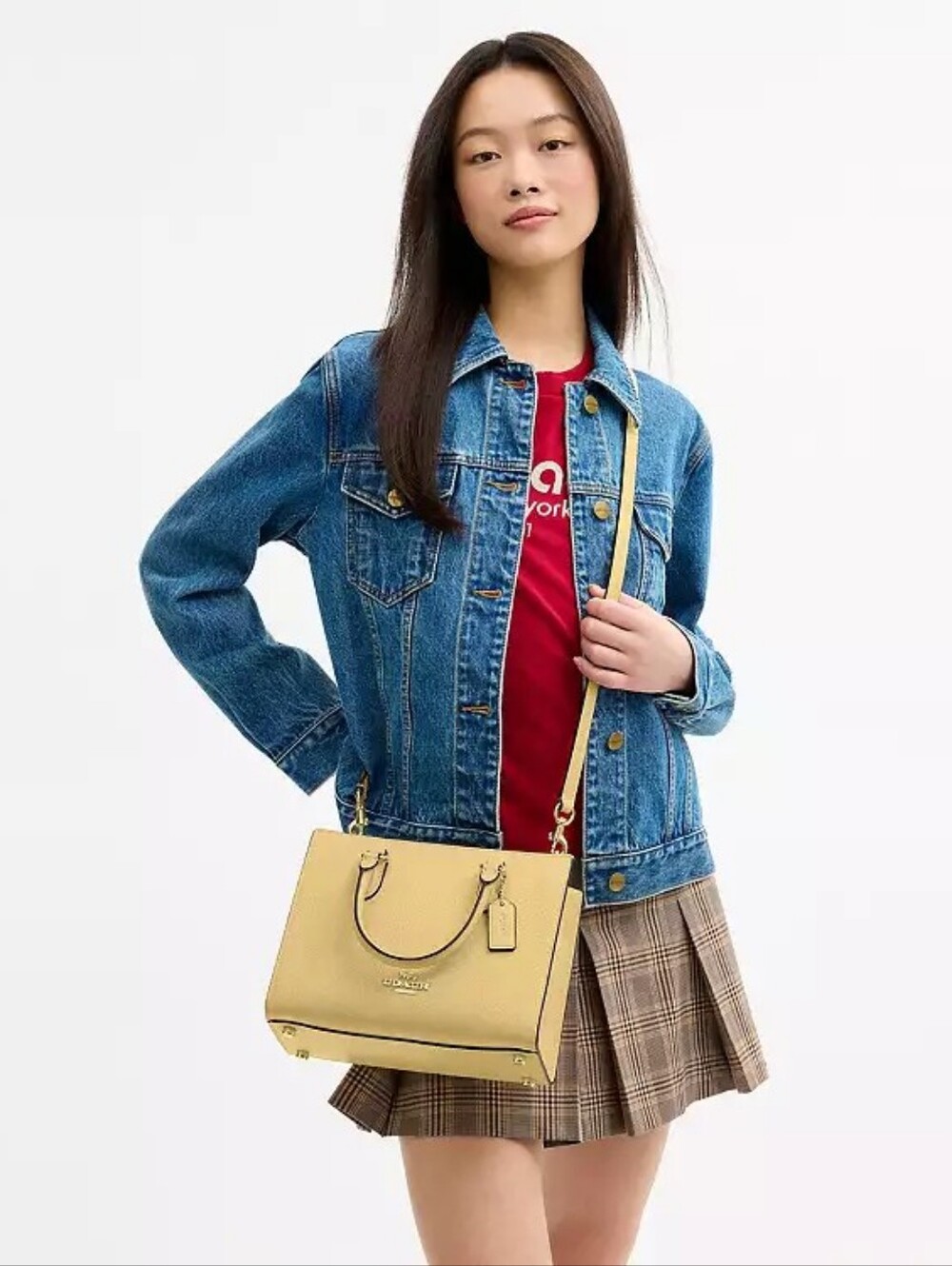 NWT! Coach Maggie Small Tote Bag In Gold/Vanilla